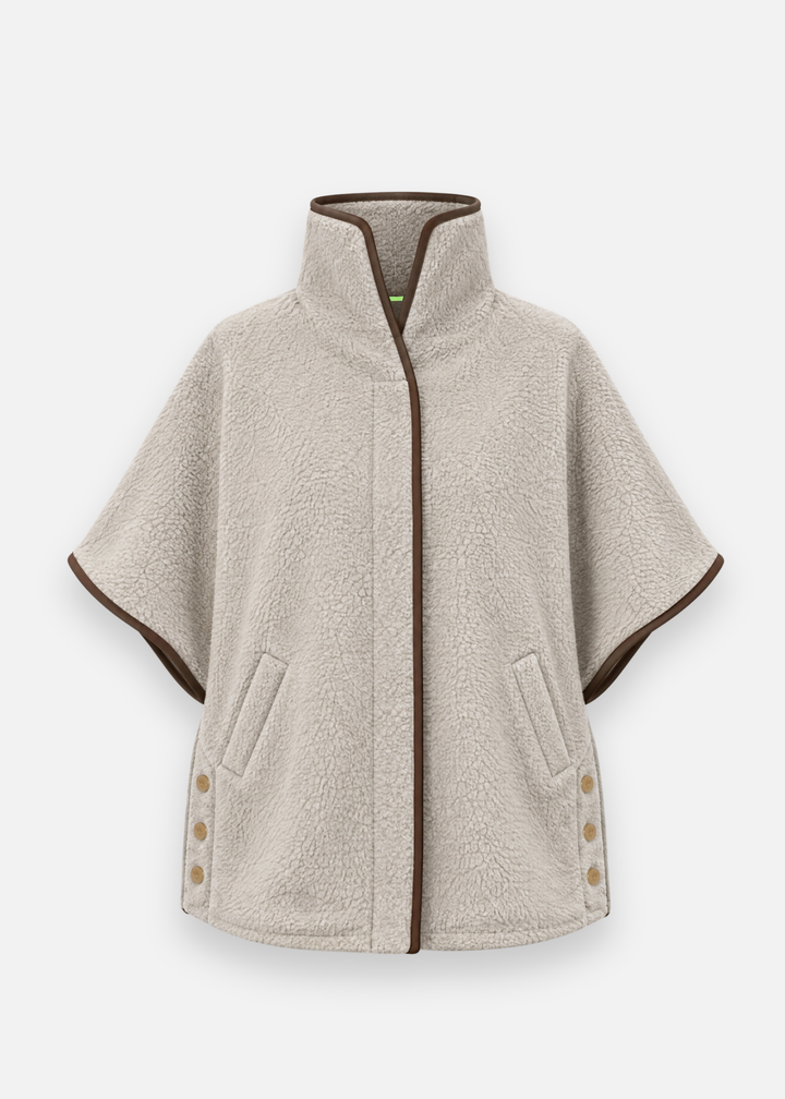 Chatham Poncho in Sherpa Fleece (Oatmeal)