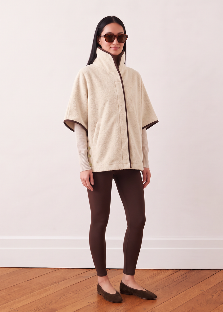 Chatham Poncho in Sherpa Fleece (Oatmeal)