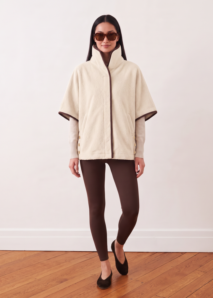 Chatham Poncho in Sherpa Fleece (Oatmeal)