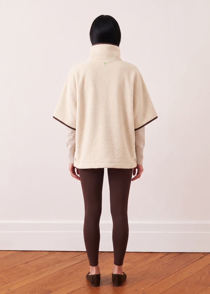 Chatham Poncho in Sherpa Fleece (Oatmeal)