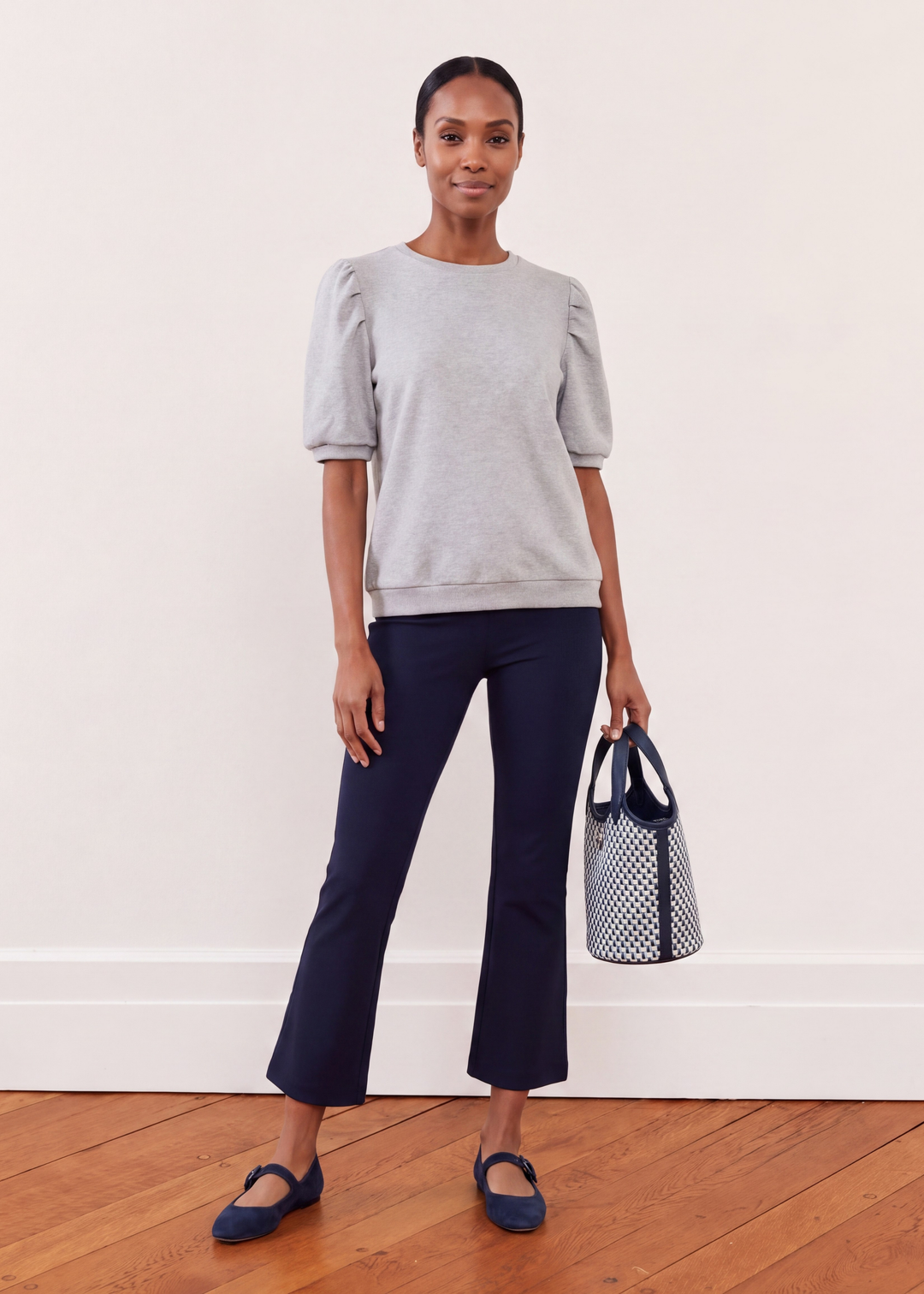 Cleo Top in French Terry (Heather Grey)