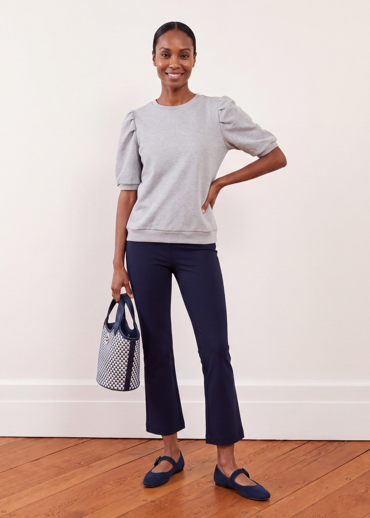 Cleo Top in French Terry (Heather Grey)