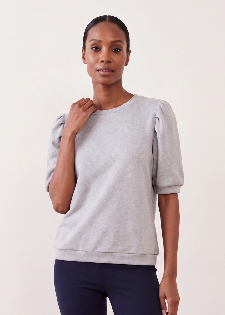 Cleo Top in French Terry (Heather Grey)