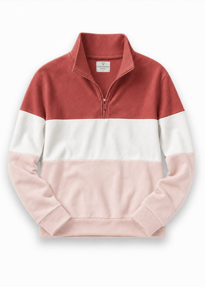 Clubhouse Pullover in French Terry (Powder Blush Multi)