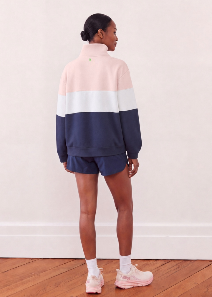 Clubhouse Pullover in French Terry (Navy Multi)
