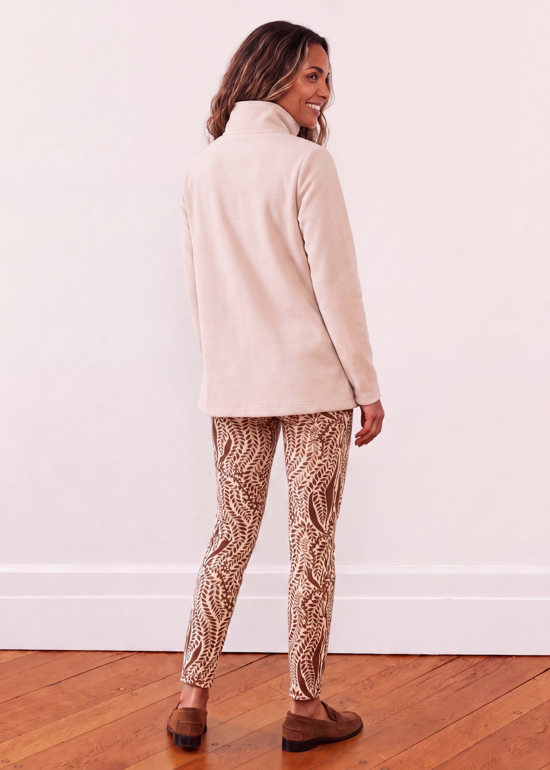 Cobble Hill Turtleneck in Vello Fleece (Oatmeal)