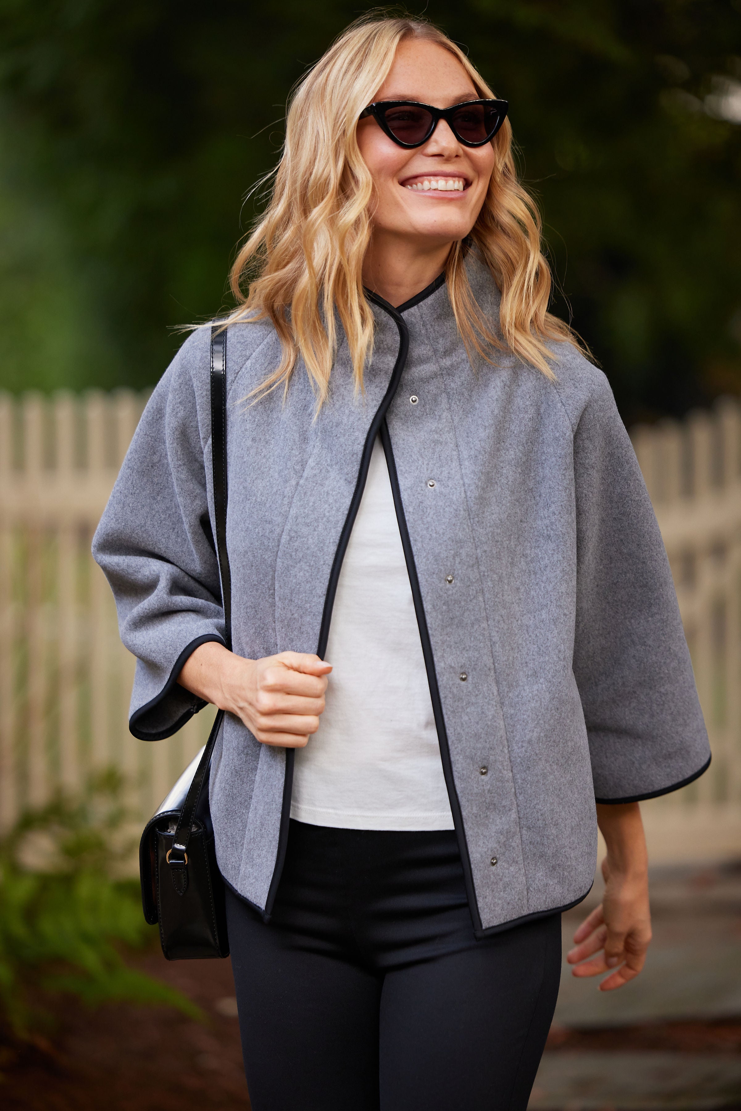 Catalina Jacket in Double Layer Vello Fleece (Charcoal Grey