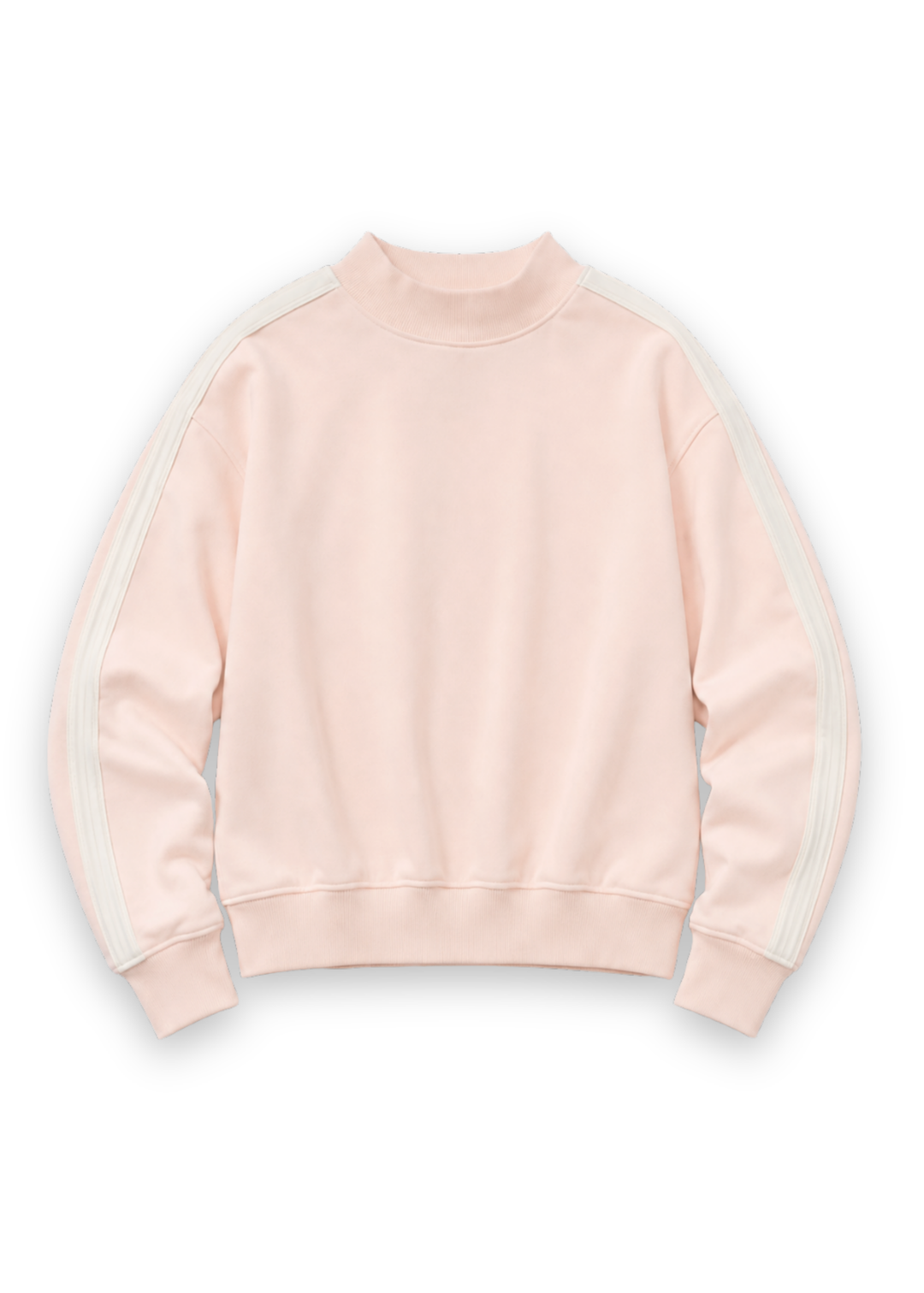 Crosstown Mock Neck in French Terry (Powder Blush)