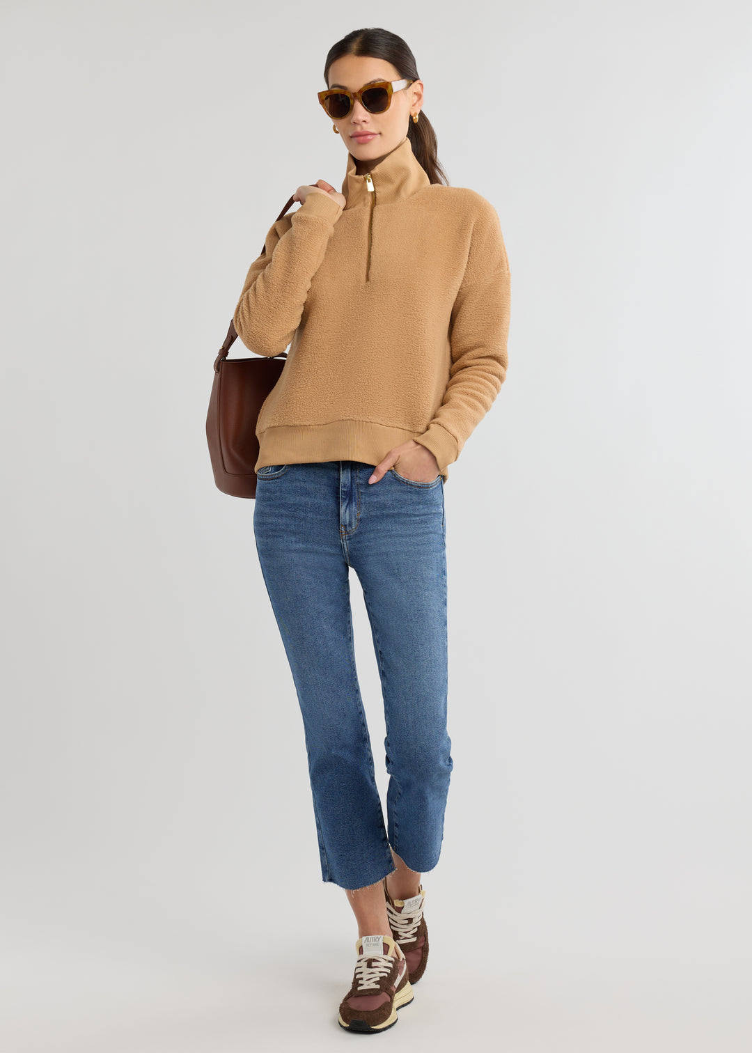 Dudley Pullover in Sherpa Fleece (Camel)