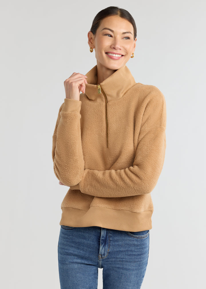 Dudley Pullover in Sherpa Fleece (Camel)