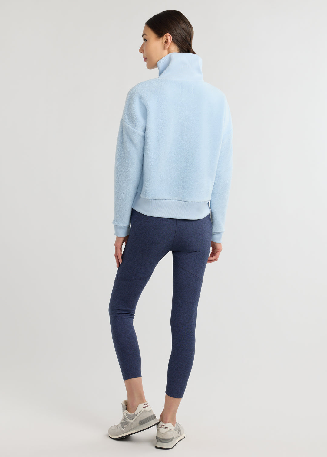 Dudley Pullover in Sherpa Fleece (Ice Blue)