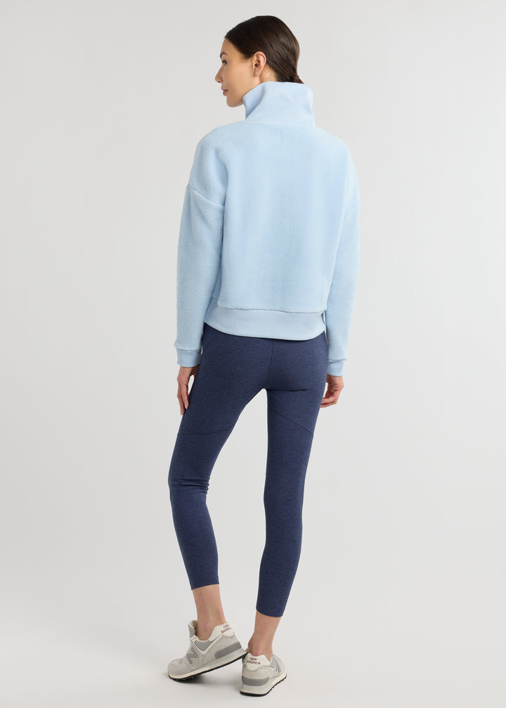 Dudley Pullover in Sherpa Fleece (Ice Blue)