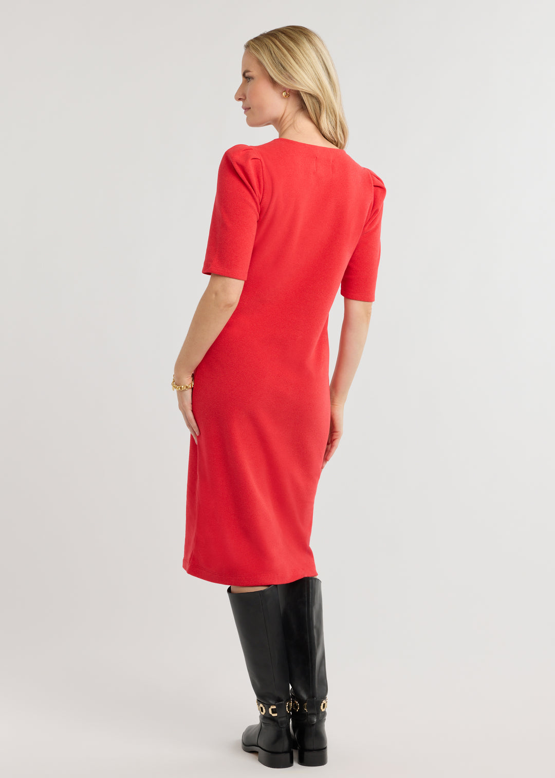Duncan Dress in Terry Fleece (Red)