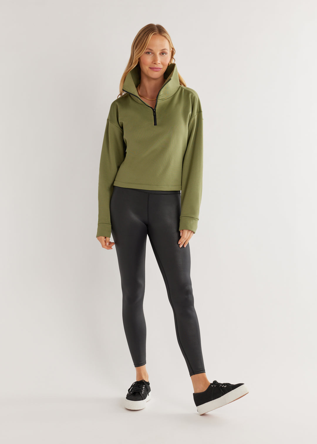 Dunning Pullover in Power Stretch (Army Green)