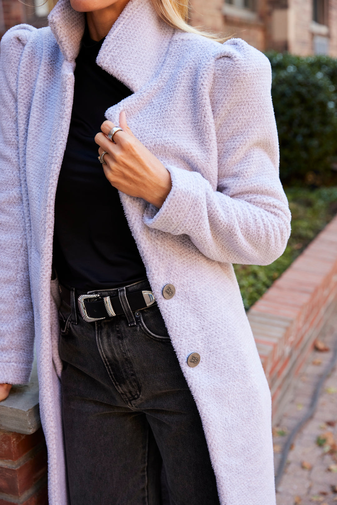 Millbank Coat in Sherpa Fleece (Heather Grey)