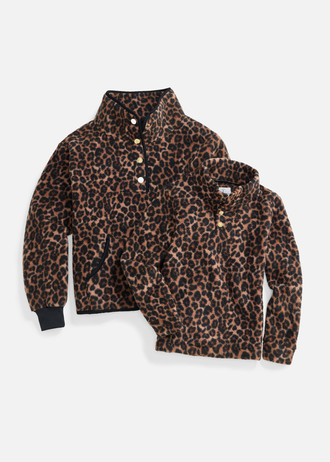 Finlay Pullover in Sherpa Fleece (Leopard)