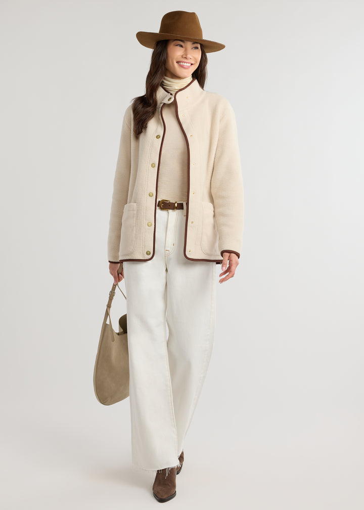 Everly Jacket in Sherpa Fleece (Oatmeal)