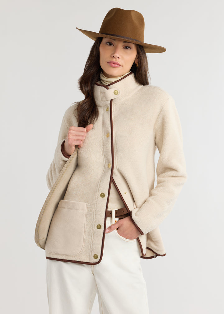 Everly Jacket in Sherpa Fleece (Oatmeal)