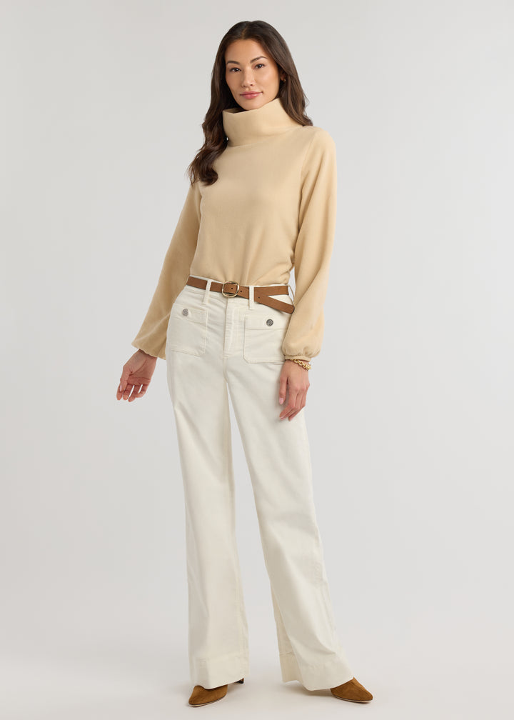 Grace Street Turtleneck in Vello Fleece (Hazelnut)