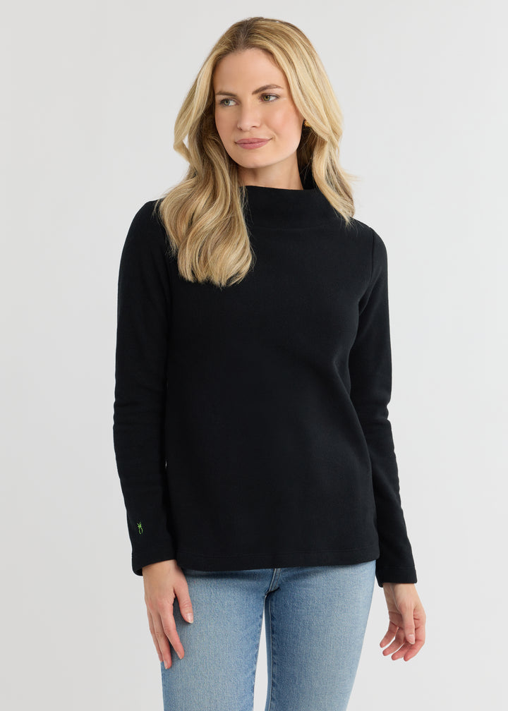 Greenpoint Boatneck in Vello Fleece (Black)