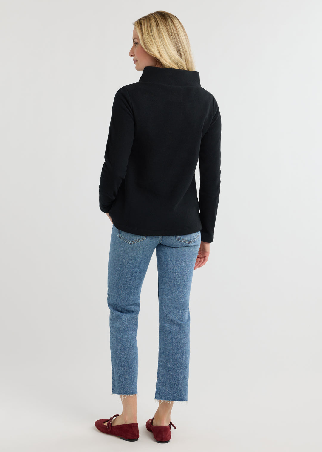 Greenpoint Boatneck in Vello Fleece (Black)