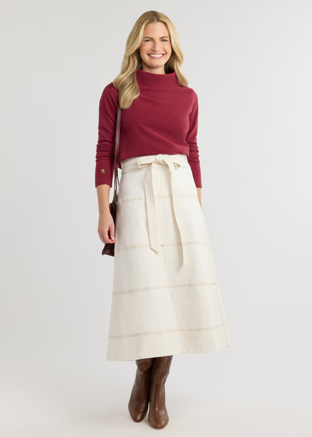 Greenpoint Boatneck in Vello Fleece (Burgundy)