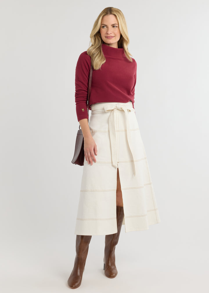 Greenpoint Boatneck in Vello Fleece (Burgundy)