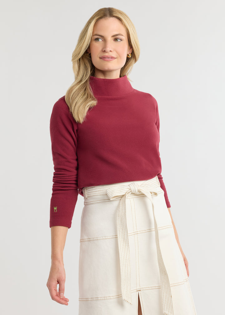 Greenpoint Boatneck in Vello Fleece (Burgundy)