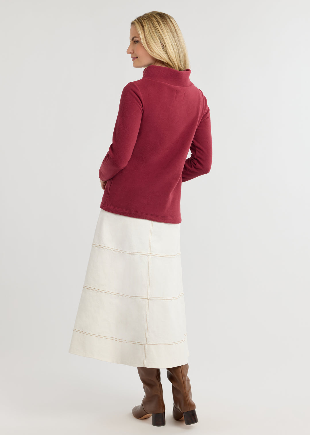 Greenpoint Boatneck in Vello Fleece (Burgundy)