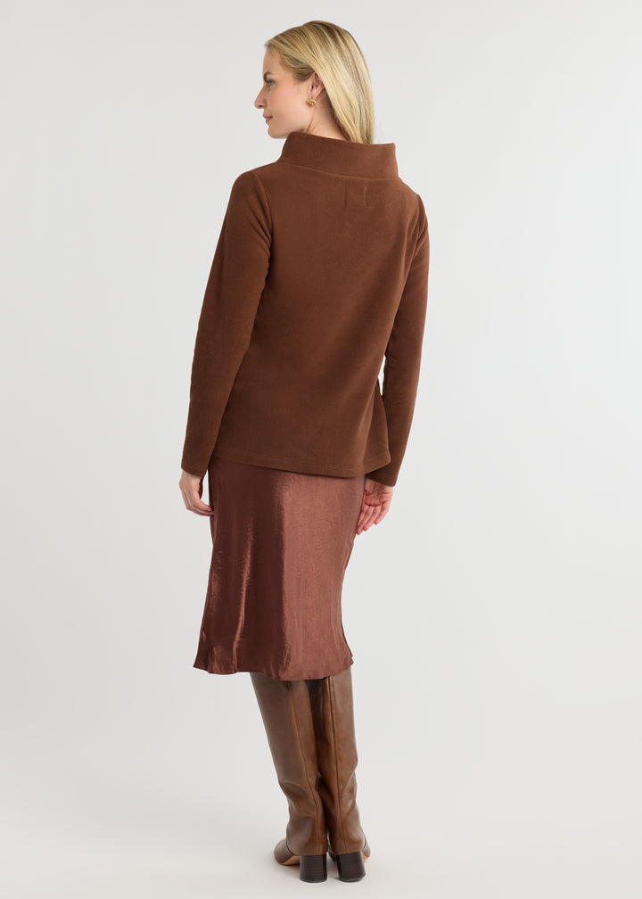 Greenpoint Boatneck in Vello Fleece (Cocoa)