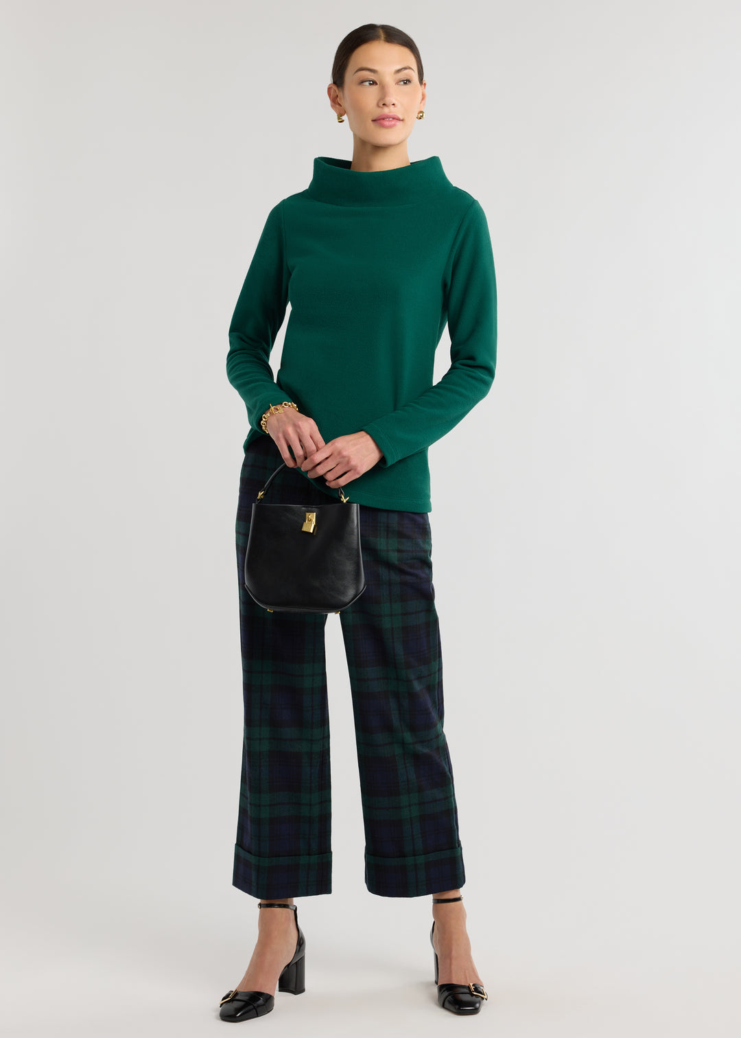Greenpoint Boatneck in Vello Fleece (Emerald)