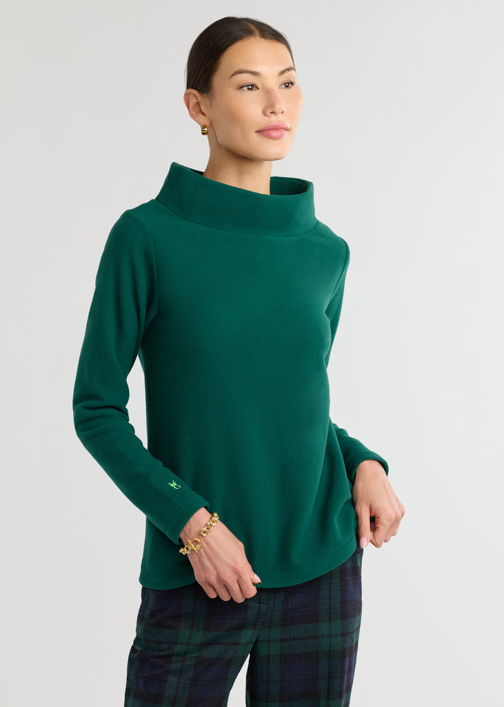 Greenpoint Boatneck in Vello Fleece (Emerald) – Dudley Stephens