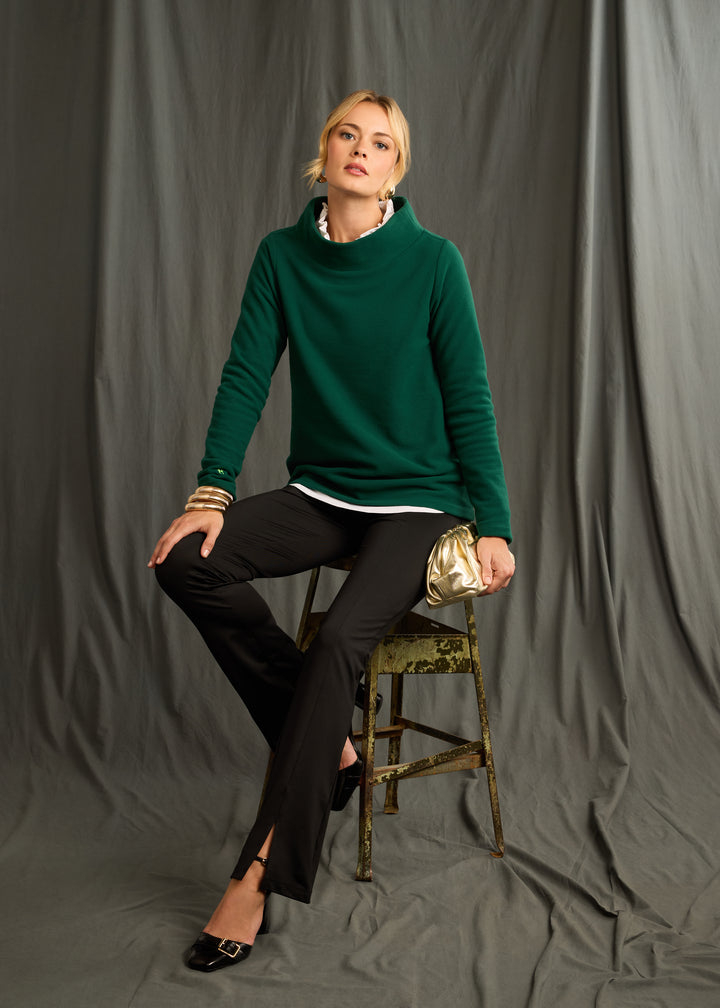 Greenpoint Boatneck in Vello Fleece (Emerald)