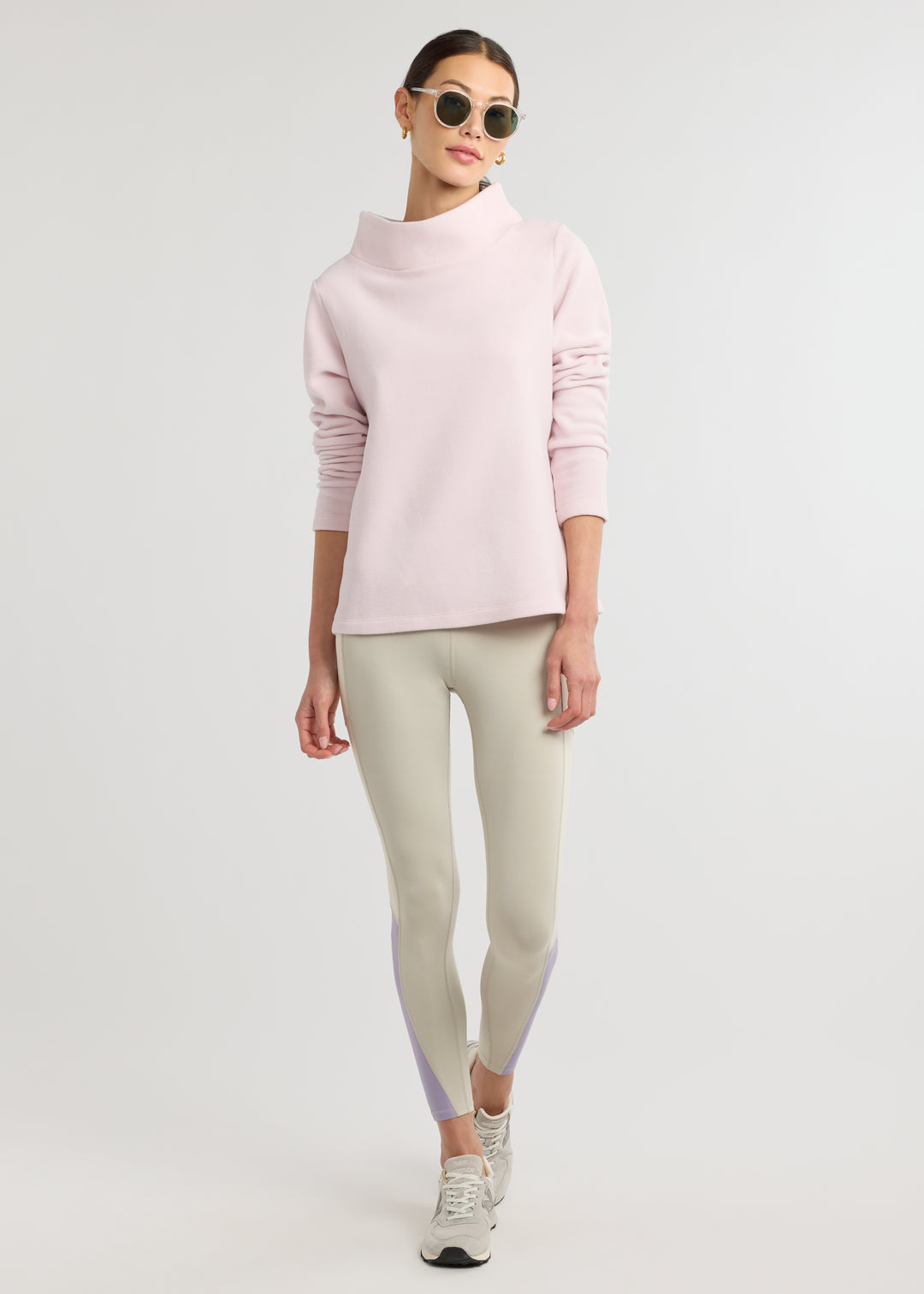 Greenpoint Boatneck in Vello Fleece (Lilac Snow)