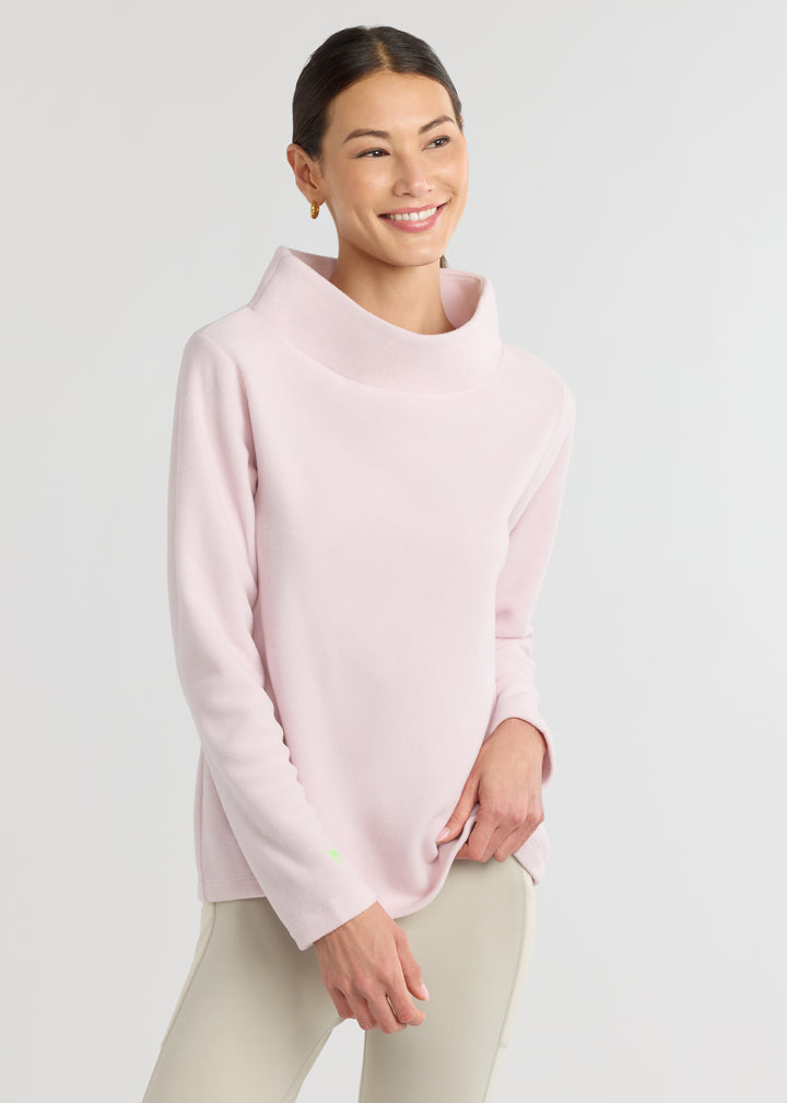 Greenpoint Boatneck in Vello Fleece (Lilac Snow)