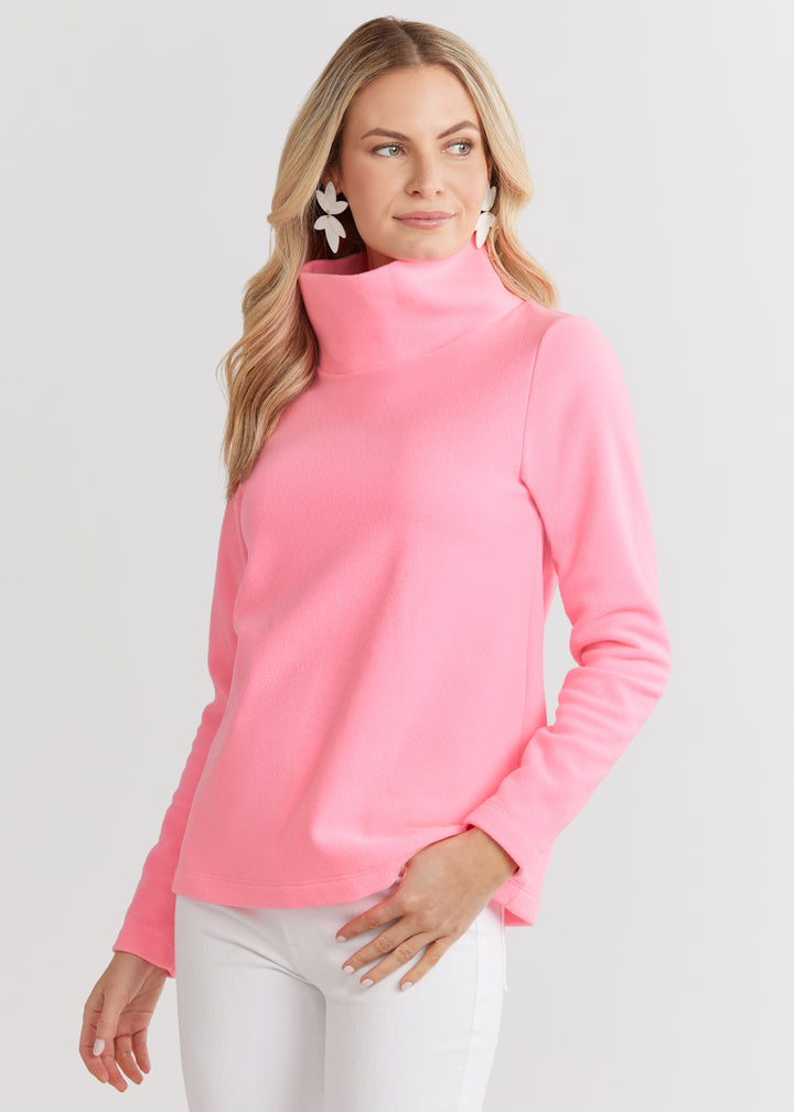 Greenpoint Turtleneck in Terry Fleece (Cotton Candy)