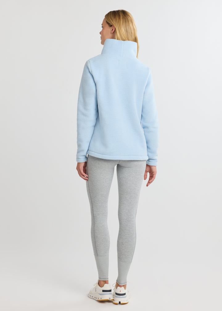 Greenpoint Turtleneck in Sherpa Fleece (Ice Blue)