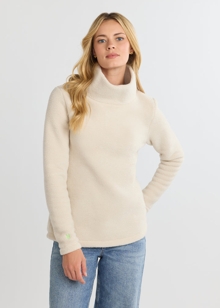 Greenpoint Turtleneck in Sherpa Fleece (Oatmeal)