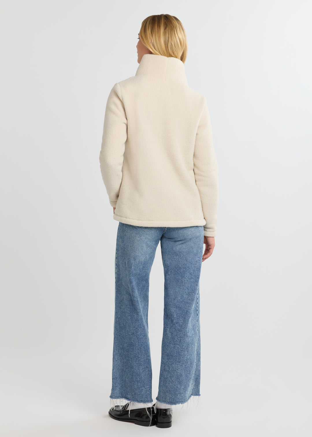 Greenpoint Turtleneck in Sherpa Fleece (Oatmeal)