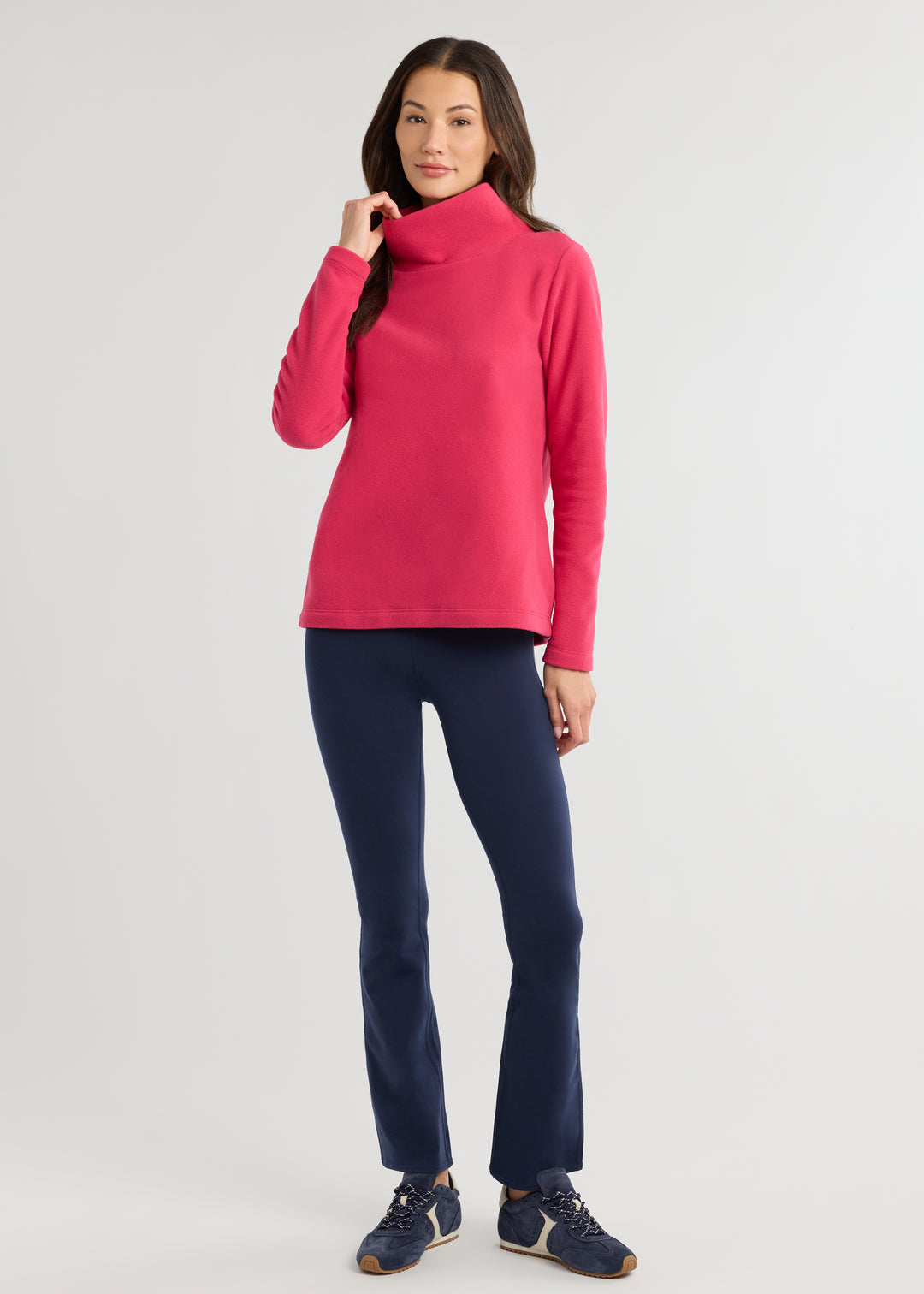 Greenpoint Turtleneck in Vello Fleece (Berry)