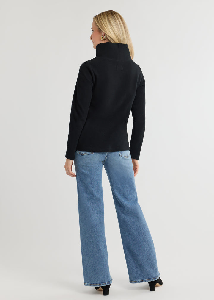 Greenpoint Turtleneck in Vello Fleece (Black)