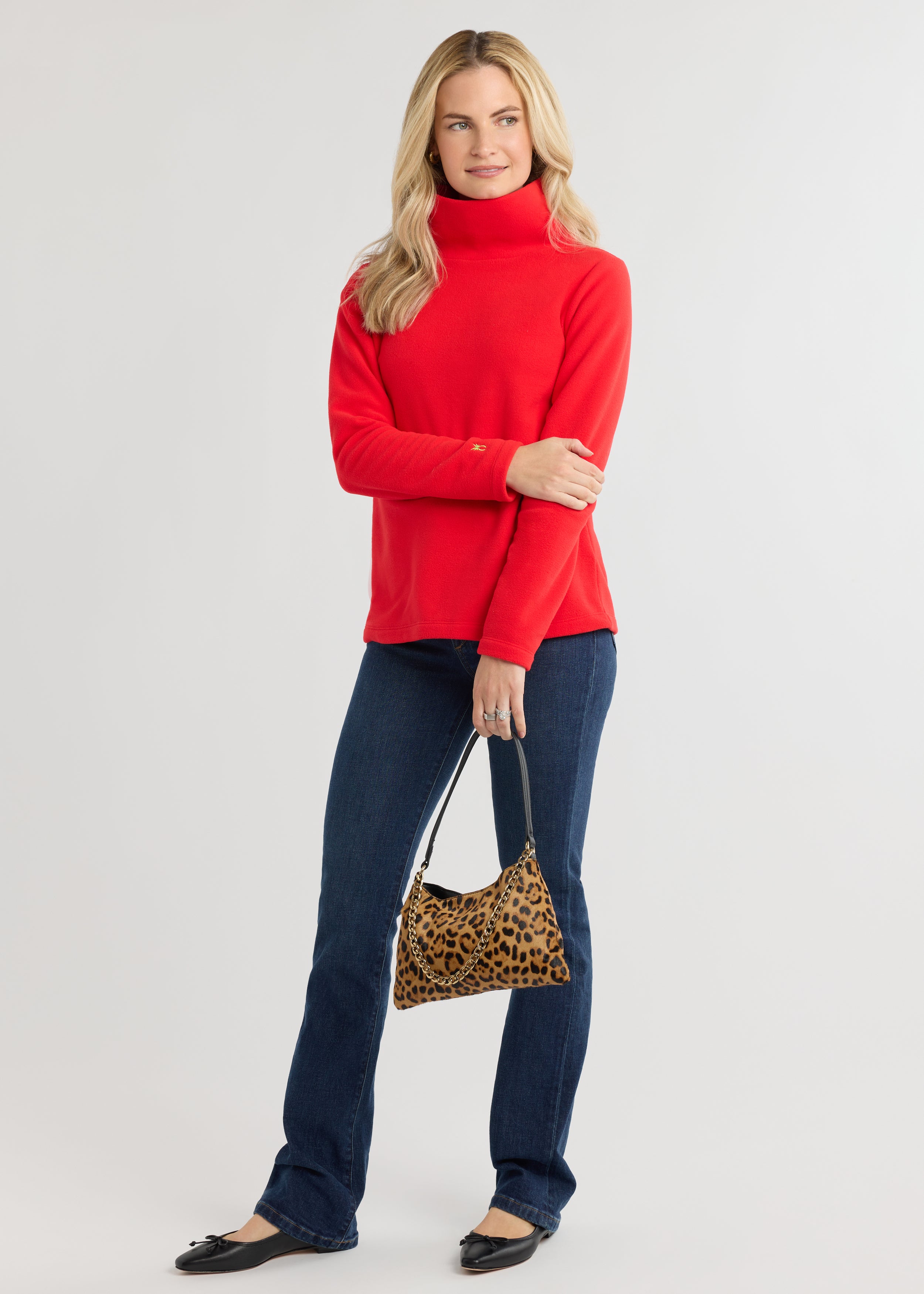Greenpoint Turtleneck in Vello Fleece (Cherry Red) – Dudley Stephens