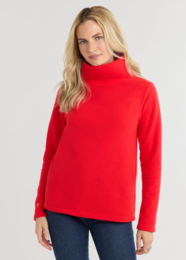 Greenpoint Turtleneck in Vello Fleece (Cherry Red)