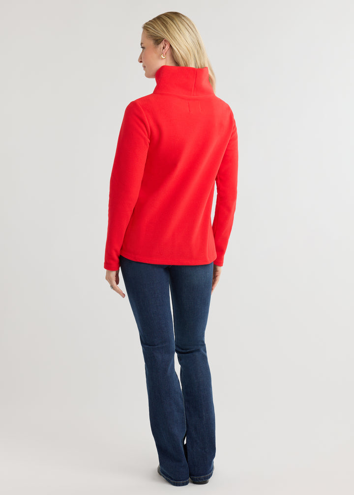 Greenpoint Turtleneck in Vello Fleece (Cherry Red)