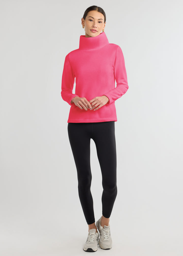 Greenpoint Turtleneck in Vello Fleece (Neon Pink)