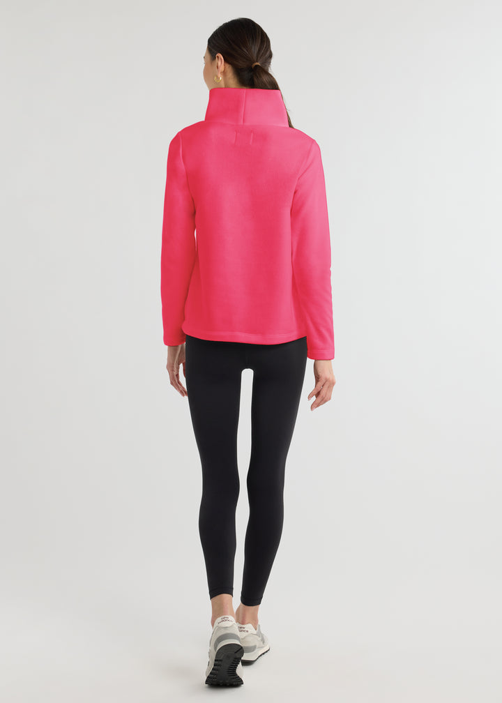 Greenpoint Turtleneck in Vello Fleece (Neon Pink)