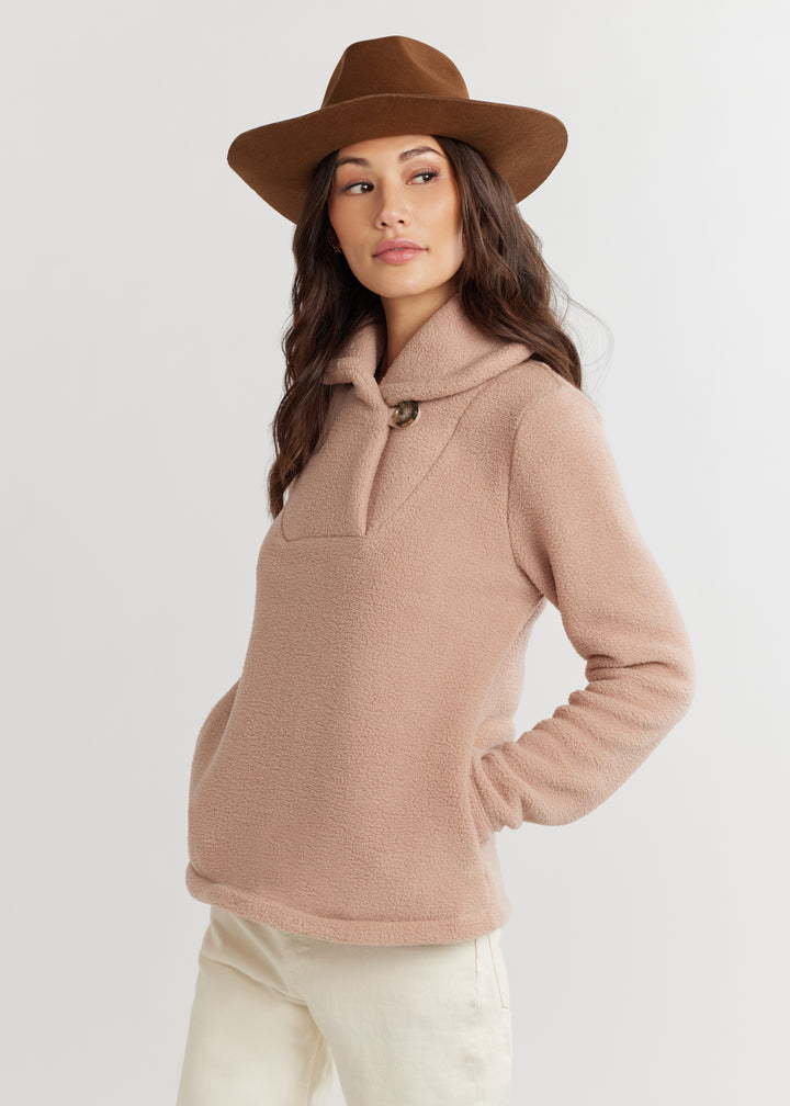 Griffith Pullover in Sherpa Fleece (Khaki)