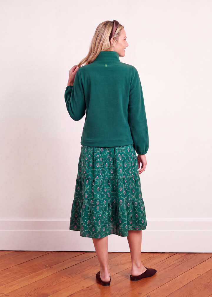 Grace Street Turtleneck in Vello Fleece (Emerald)
