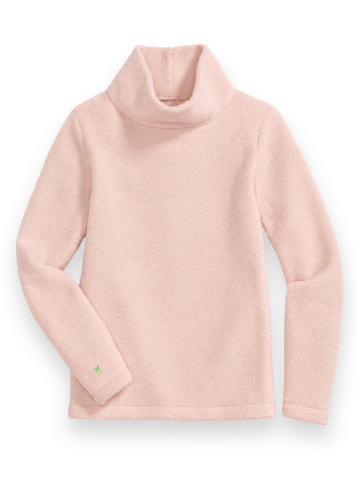 Greenpoint Turtleneck in Sherpa Fleece (Powder Blush)