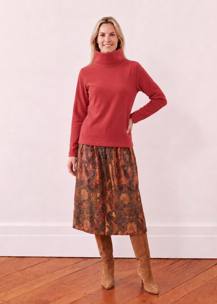 Greenpoint Turtleneck in Vello Fleece (Cinnamon)